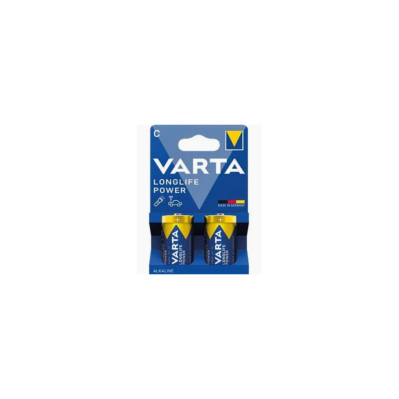 2 Piles alcaline Long life power LR14/C 1,5V - VARTA