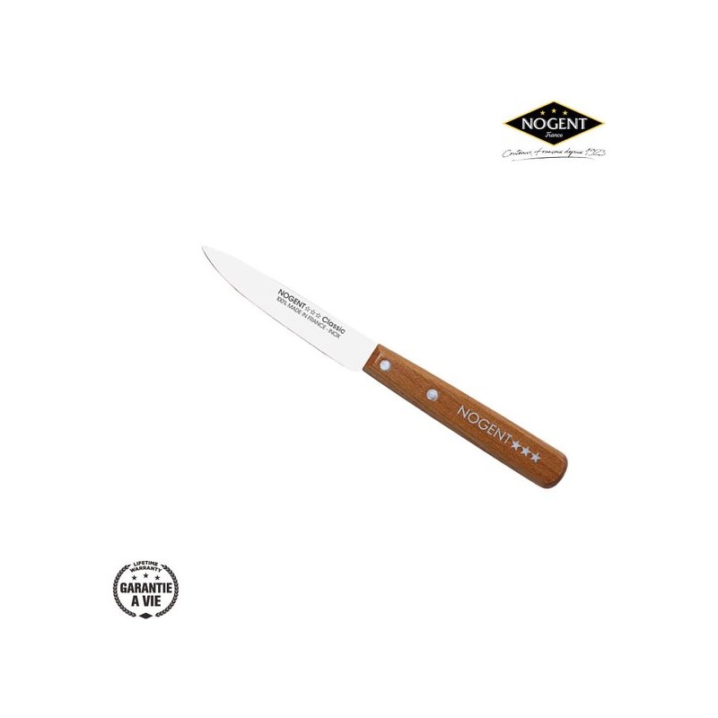 Couteau d'office 9 cm manche en bois Nogent***