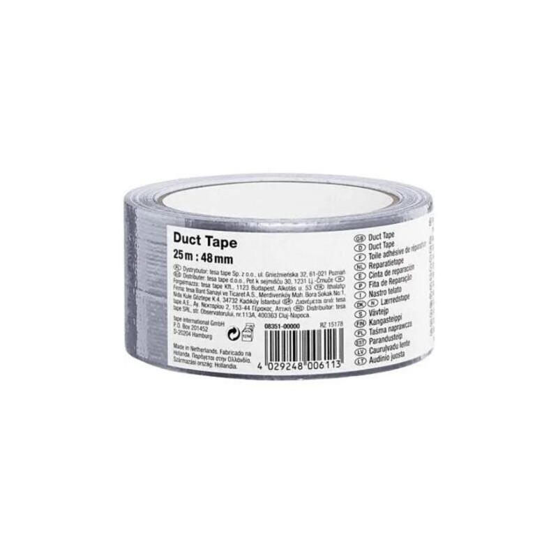 Ruban Toile Adhésif De Réparation  25mx48mm Gris